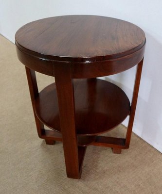 Small Art Deco Solid Teak Gueridon Table, 1920s-RVK-1123141