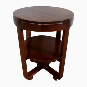 Small Art Deco Solid Teak Gueridon Table, 1920s-RVK-1123141