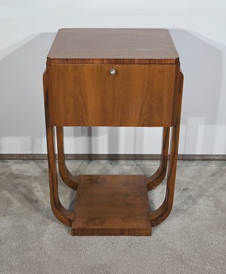 Small Art Deco Table in Walnu, 1930s-RVK-1705671