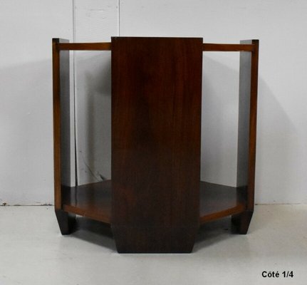 Small Art Deco Wooden Pedestal, 1920s-RVK-738683