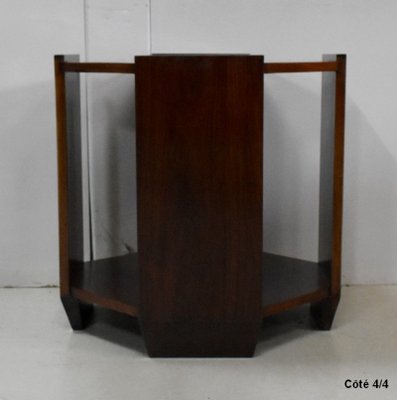 Small Art Deco Wooden Pedestal, 1920s-RVK-738683