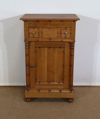 Small Art Nouveau Bamboo Style Cupboard in Solid Cherry, 1900s-RVK-1298306