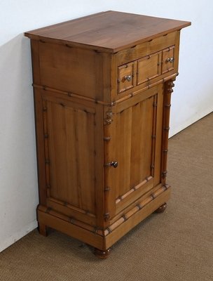 Small Art Nouveau Bamboo Style Cupboard in Solid Cherry, 1900s-RVK-1298306