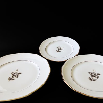 Small Astrid Anemona Dining Plates by Edward Hald, Set of 10-JKV-1795754