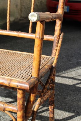 Small Bamboo Sofa with Brass, Italy, 1950s-EH-1094614