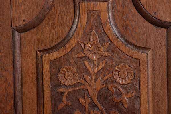 Small Baroque 1-Door Cabinet in Oak, 18th Century-DXD-1132866