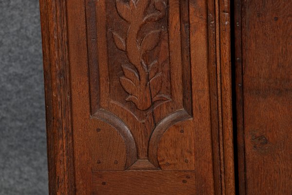 Small Baroque 1-Door Cabinet in Oak, 18th Century-DXD-1132866