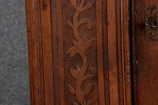 Small Baroque 1-Door Cabinet in Oak, 18th Century-DXD-1132866