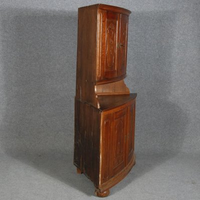 Small Baroque Corner Cabinet in Oak, 18th Century-DXD-1790239