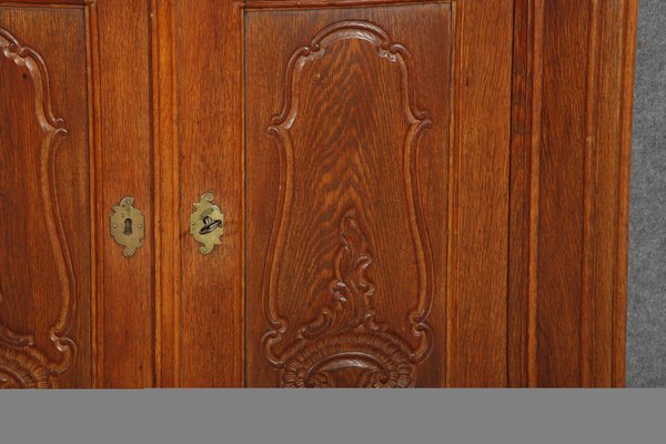 Small Baroque Corner Cabinet in Oak, 18th Century-DXD-1790239