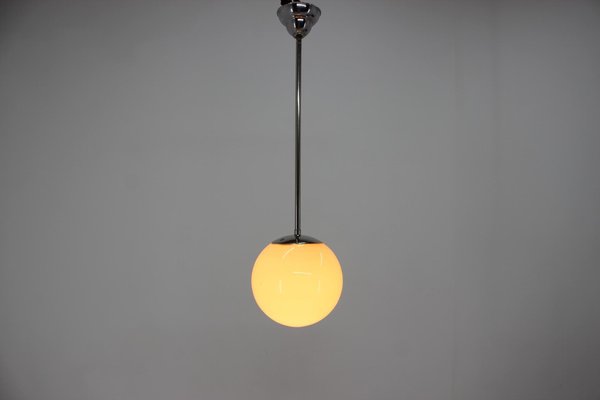 Small Bauhaus Chrome Pendant Lamp, 1930s-TZ-703069