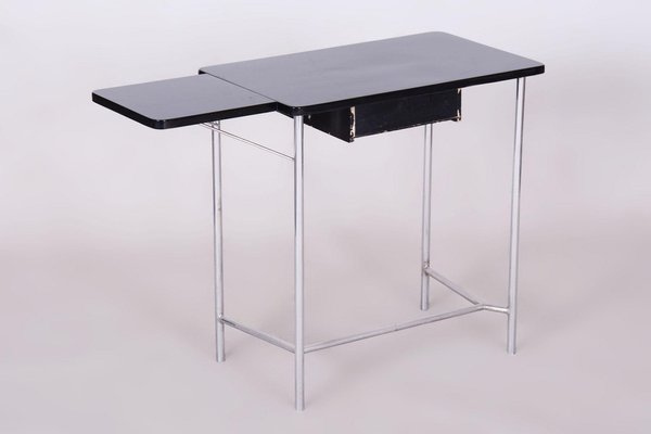 Small Bauhaus Chrome Table attributed to Mücke Melder, Former Czechoslovakia, 1930s-WHY-1791107