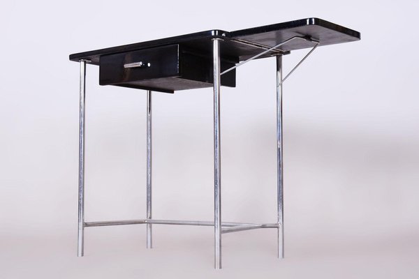 Small Bauhaus Chrome Table attributed to Mücke Melder, Former Czechoslovakia, 1930s-WHY-1791107