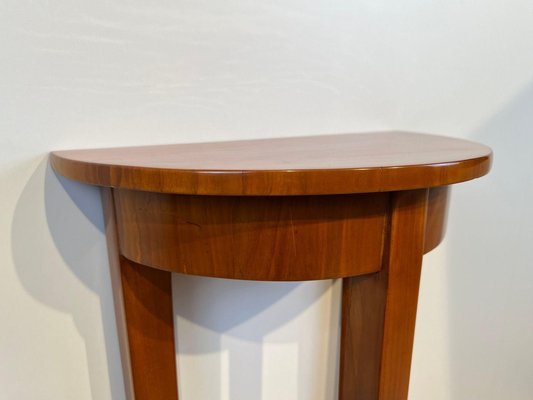 Small Biedermeier Demi-Lune Console Table in Cherry Wood, 1830-NNB-1788050