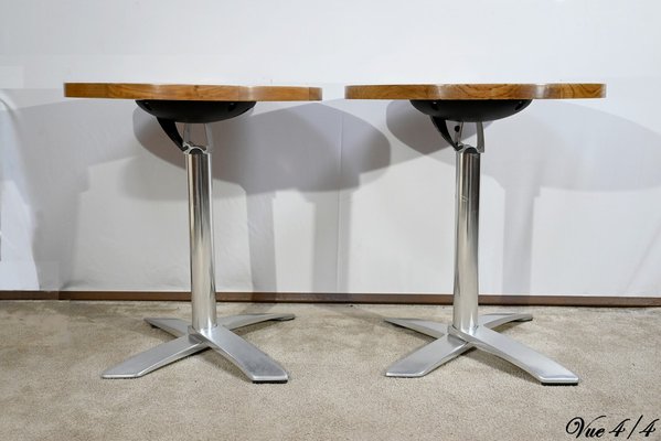 Small Bistro Tables in Ash by R. Vlaemynck, 1990s, Set of 2-RVK-1724727