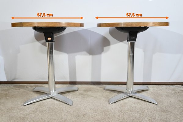 Small Bistro Tables in Ash by R. Vlaemynck, 1990s, Set of 2-RVK-1724727