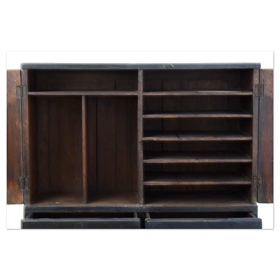 Small Black Wooden Storage Buffet, 20th Century-NQ-1754778