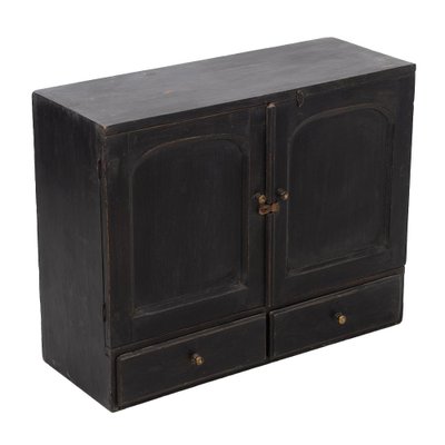 Small Black Wooden Storage Buffet, 20th Century-NQ-1754778