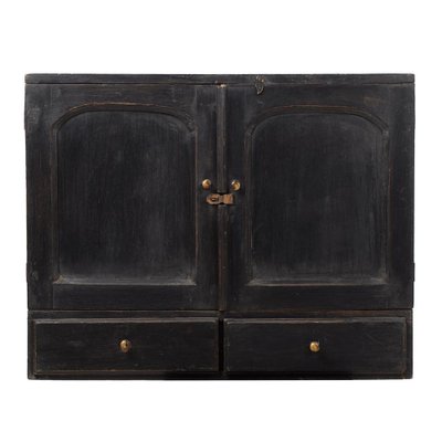 Small Black Wooden Storage Buffet, 20th Century-NQ-1754778