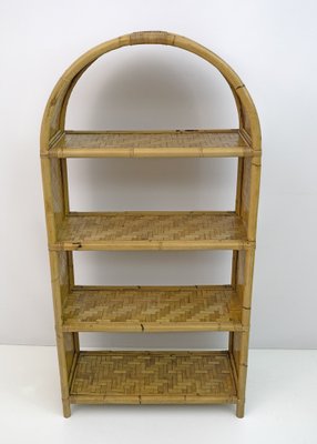 Small Bookshelves in Italian Bamboo, 1970s, Set of 2-FER-1318855