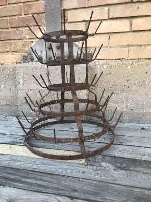 Small Bottle Dryer in Iron, France, 1930s-EXJ-1220578