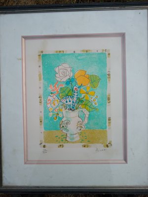 Small Bouquet Lithograph by Paul Aizpiri-KHH-543971