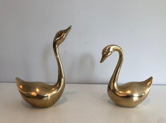 Small Brass Ducks, Set of 2-BA-1365448