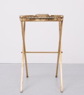 Small Brass Folding Serving Tray Table, France, 1970s-GCG-2032445