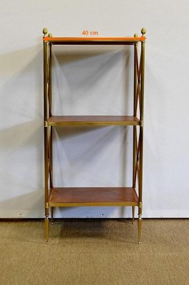 Small Brass Shelving with 3 Trays from Maison Jansen, 1970s-RVK-1060929