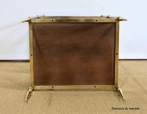 Small Brass Shelving with 3 Trays from Maison Jansen, 1970s-RVK-1060929