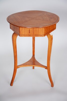 Small Brown Biedermeier Side Table in Elm, 1780s-WHY-1768431