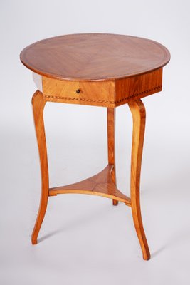 Small Brown Biedermeier Side Table in Elm, 1780s-WHY-1768431