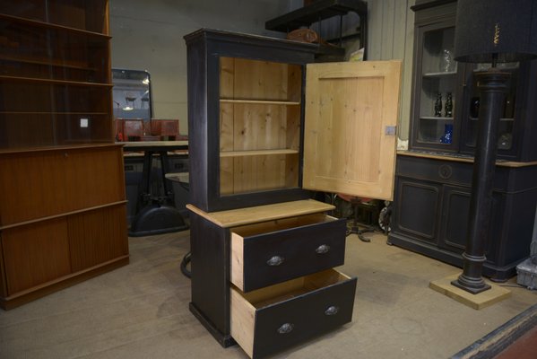 Small Cabinet with 2 Drawers in Fir, 1960s-NEN-2041958