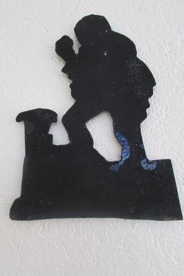 Small Cast Iron Violinist Plaque, 1970s-RDN-1725744