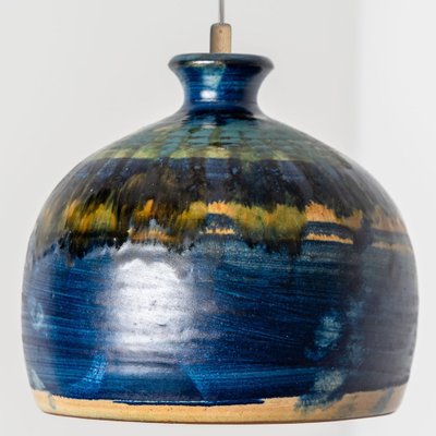 Small Ceramic Pendant Light, Denmark, 1970s-VDW-1754771