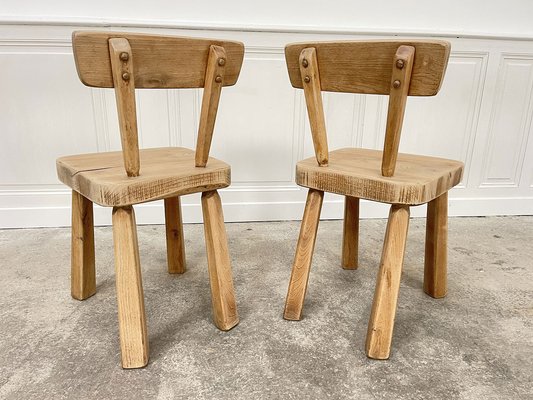 Small Chairs in Elm, 1970s, Set of 2-PB-1798848