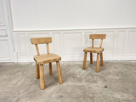 Small Chairs in Elm, 1970s, Set of 2-PB-1798848