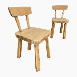 Small Chairs in Elm, 1970s, Set of 2-PB-1798848