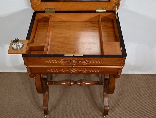 Small Charles X Writing Dressing Table, 19th Century-RVK-1395727