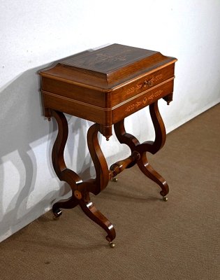 Small Charles X Writing Dressing Table, 19th Century-RVK-1395727