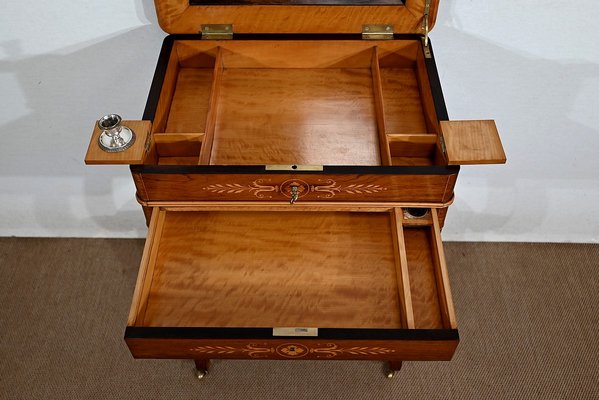 Small Charles X Writing Dressing Table, 19th Century-RVK-1395727