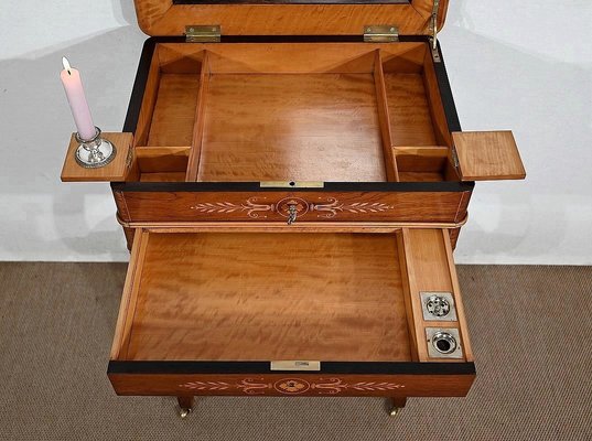 Small Charles X Writing Dressing Table, 19th Century-RVK-1395727