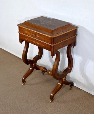 Small Charles X Writing Dressing Table, 19th Century-RVK-1395727