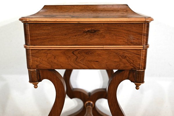 Small Charles X Writing Dressing Table, 19th Century-RVK-1395727