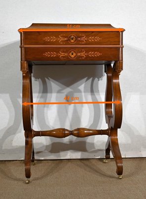 Small Charles X Writing Dressing Table, 19th Century-RVK-1395727