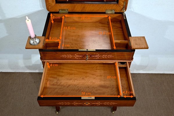 Small Charles X Writing Dressing Table, 19th Century-RVK-1395727