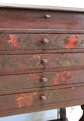 Small Chest of Drawers in Pine and Cracked Varnish, 1920s-RVK-1438366