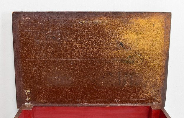 Small Chest of Drawers in Pine and Cracked Varnish, 1920s-RVK-1438366