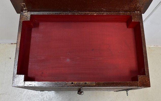 Small Chest of Drawers in Pine and Cracked Varnish, 1920s-RVK-1438366