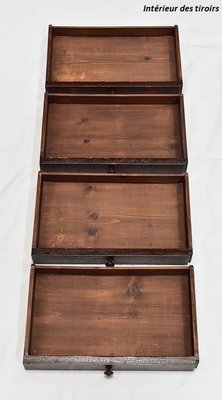 Small Chest of Drawers in Pine and Cracked Varnish, 1920s-RVK-1438366